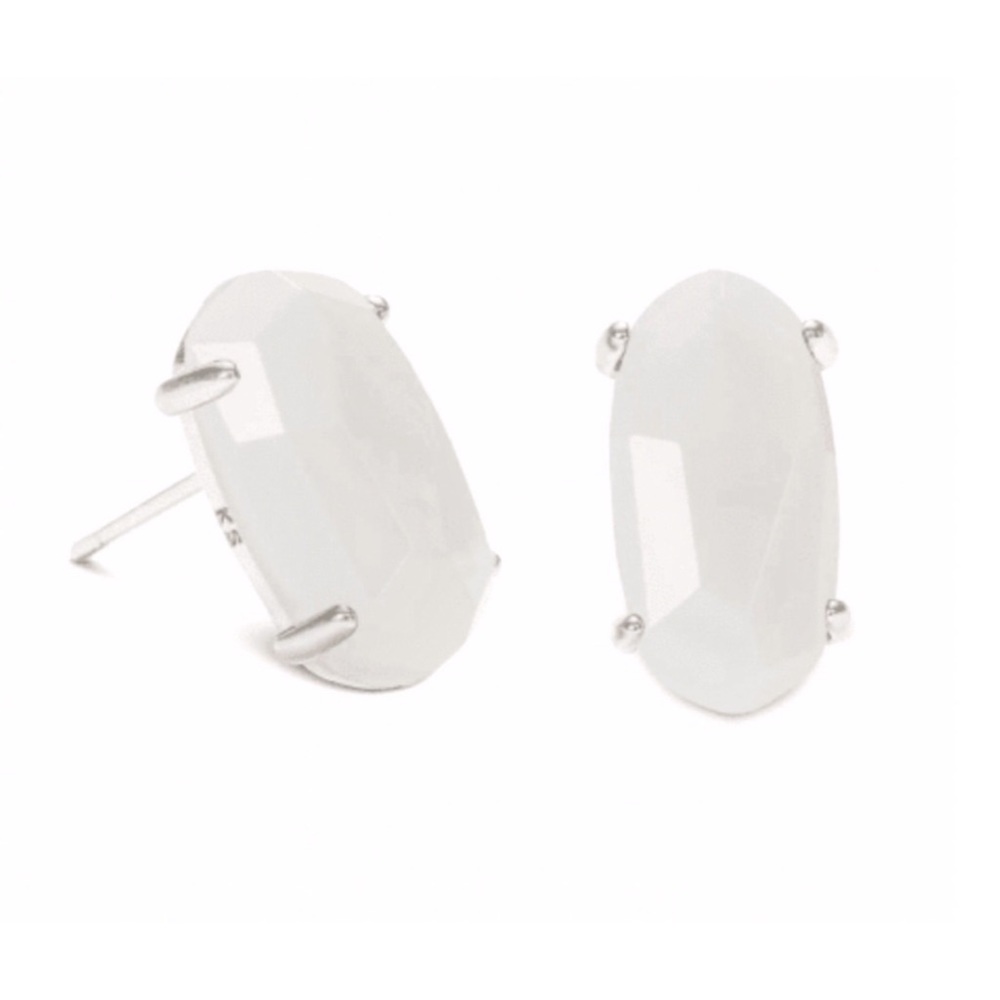 KENDRA SCOTT • Silver Betty White Pearl Earrings